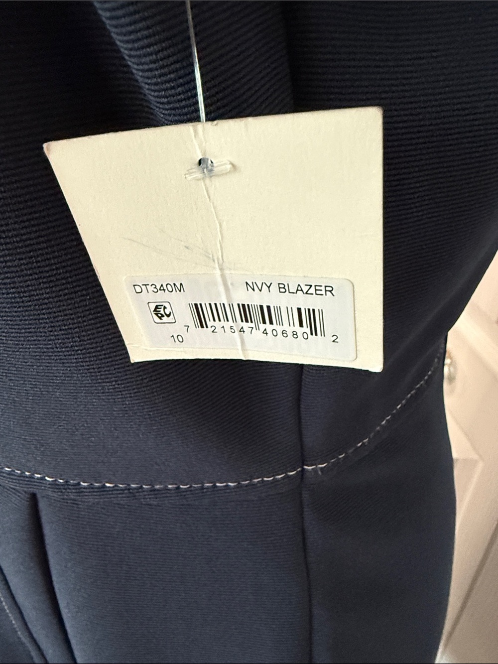 Donna Morgan Sleeveless Mini with Princess Seaming in Navy Blazer - Picture 2 of 7